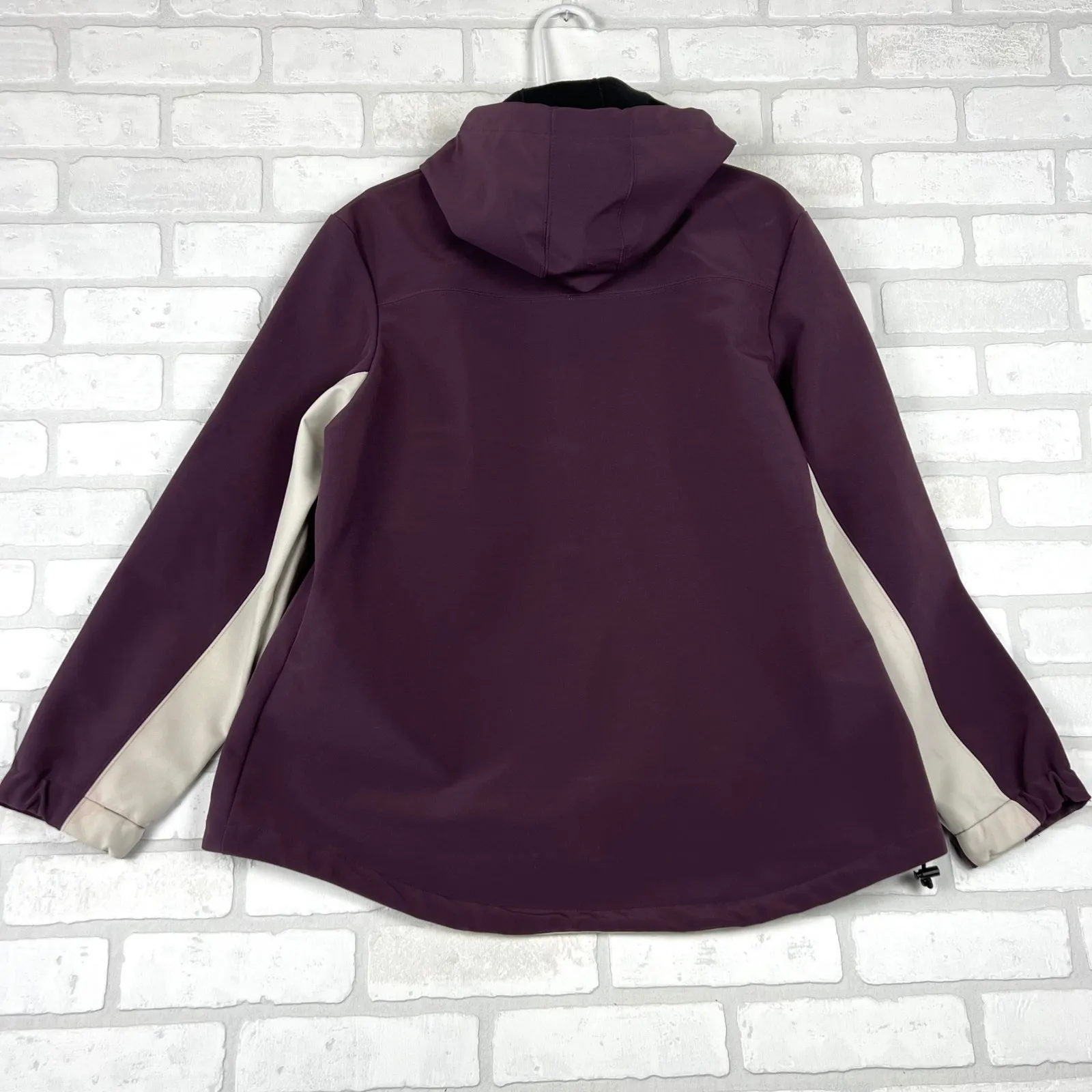 DICKIE'S‎ STORM Womens Softshell Jacket Hooded Plum Beige Outdoor, Size XL Purple - Image 9
