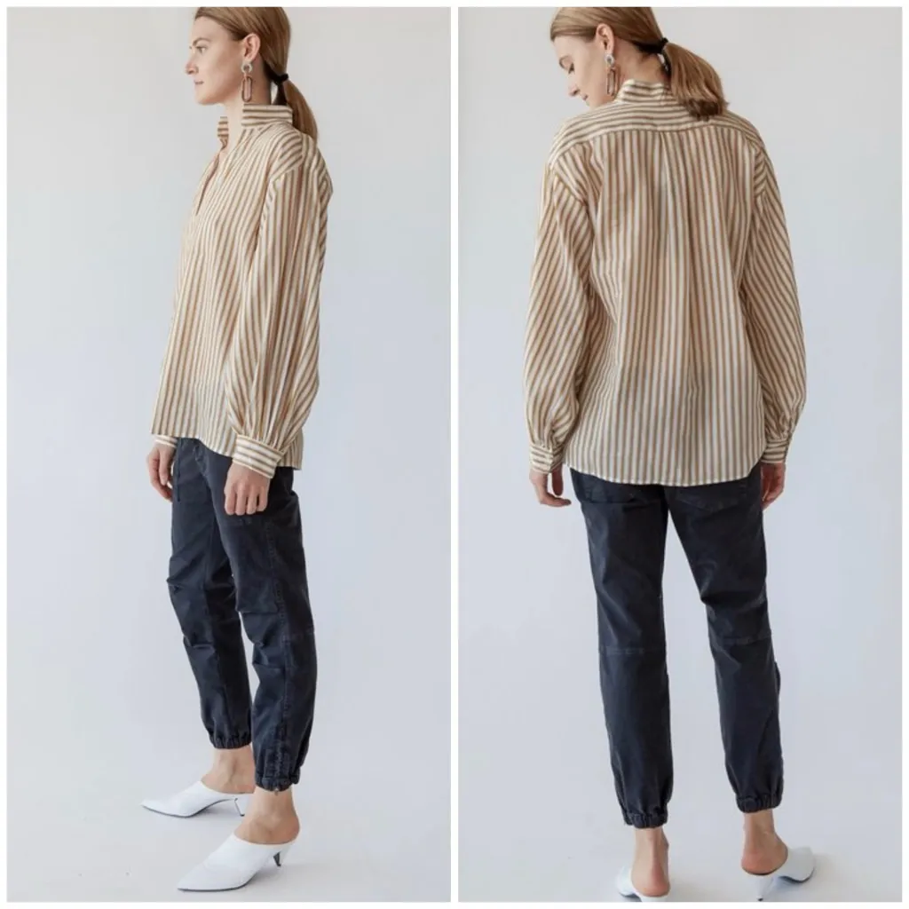 Nili Lotan New York 80 111/88 NL military Cropped Pants Jogger in carbon Y2K Gray Size 4 - Image 4