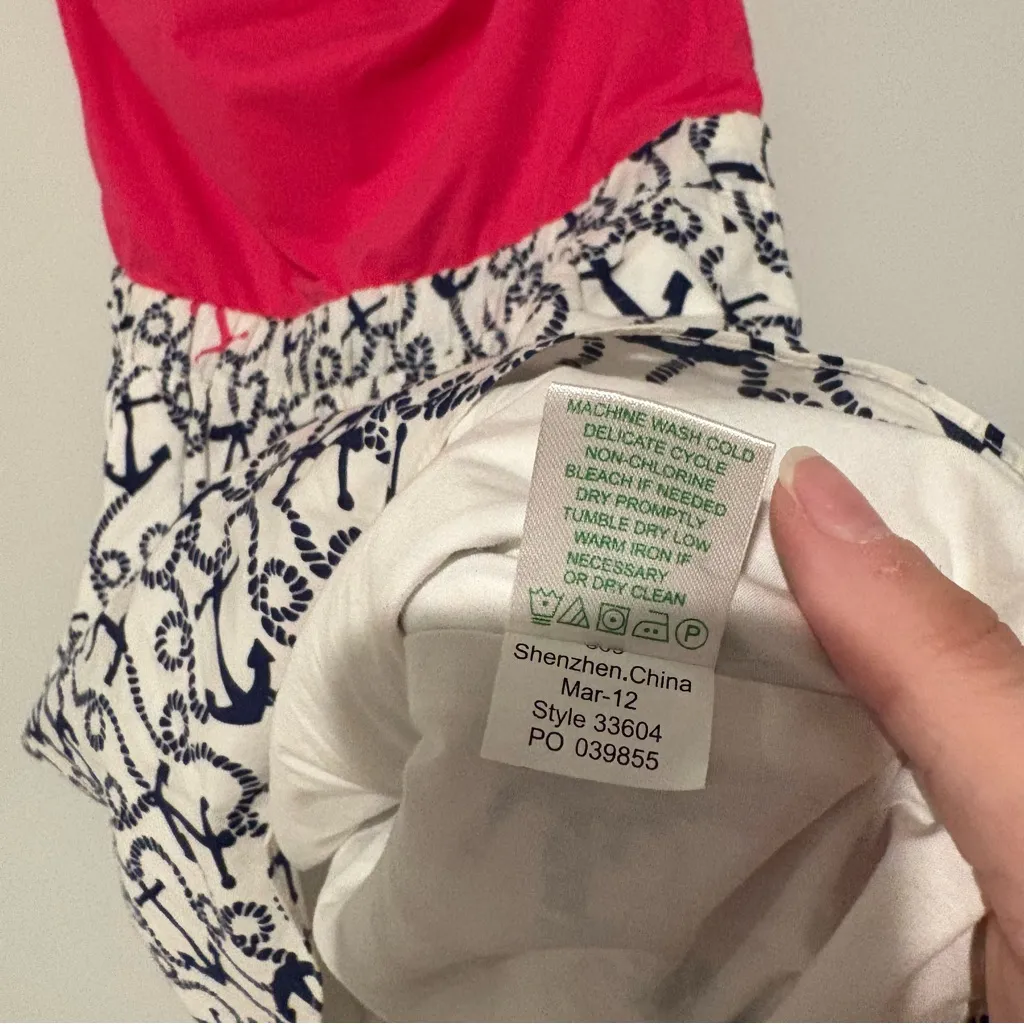 Lilly Pulitzer Esmeralda Dress strapless‎ anchor dress in Ahoy There pink small - Image 6