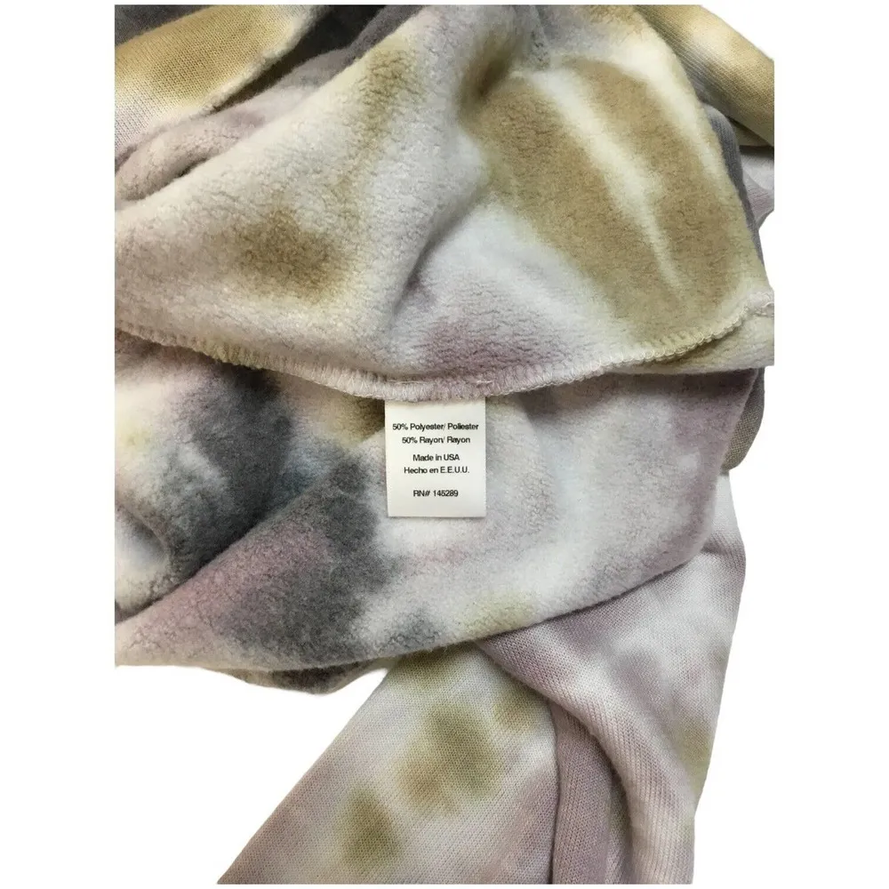 New Oli VIV Palmer Tie Dye Crop Sweatshirt Hoodie In Mauve Batik M Size M - Image 6