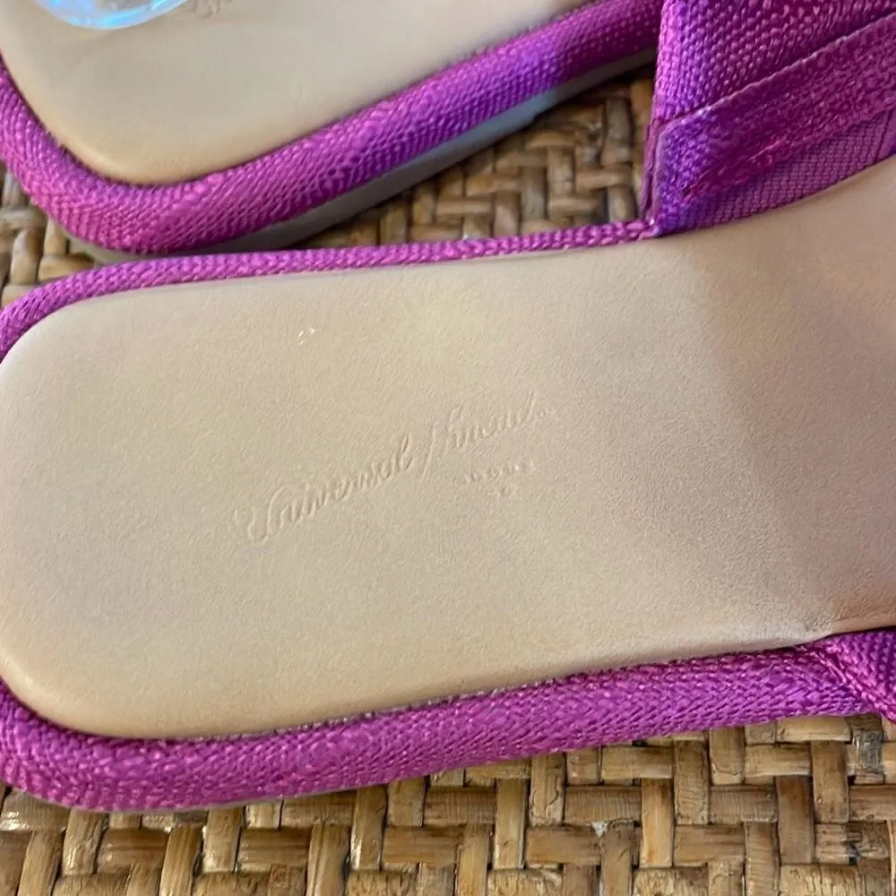 Universal thread pink double strap sandals size 6 - Image 3
