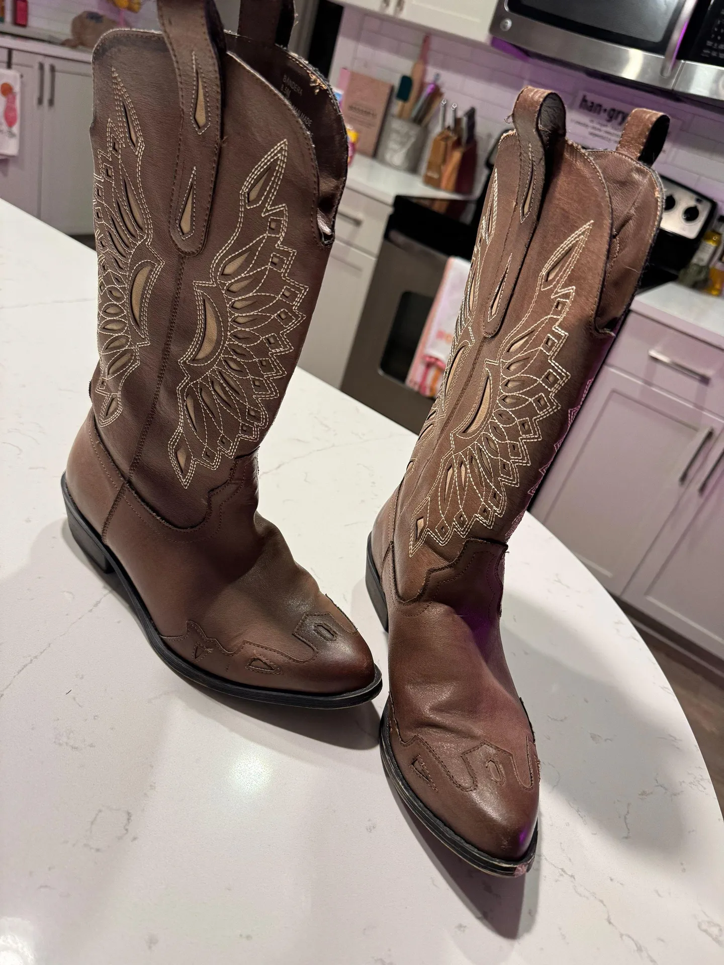 Brown Western Boot Size 8.5 - Image 2