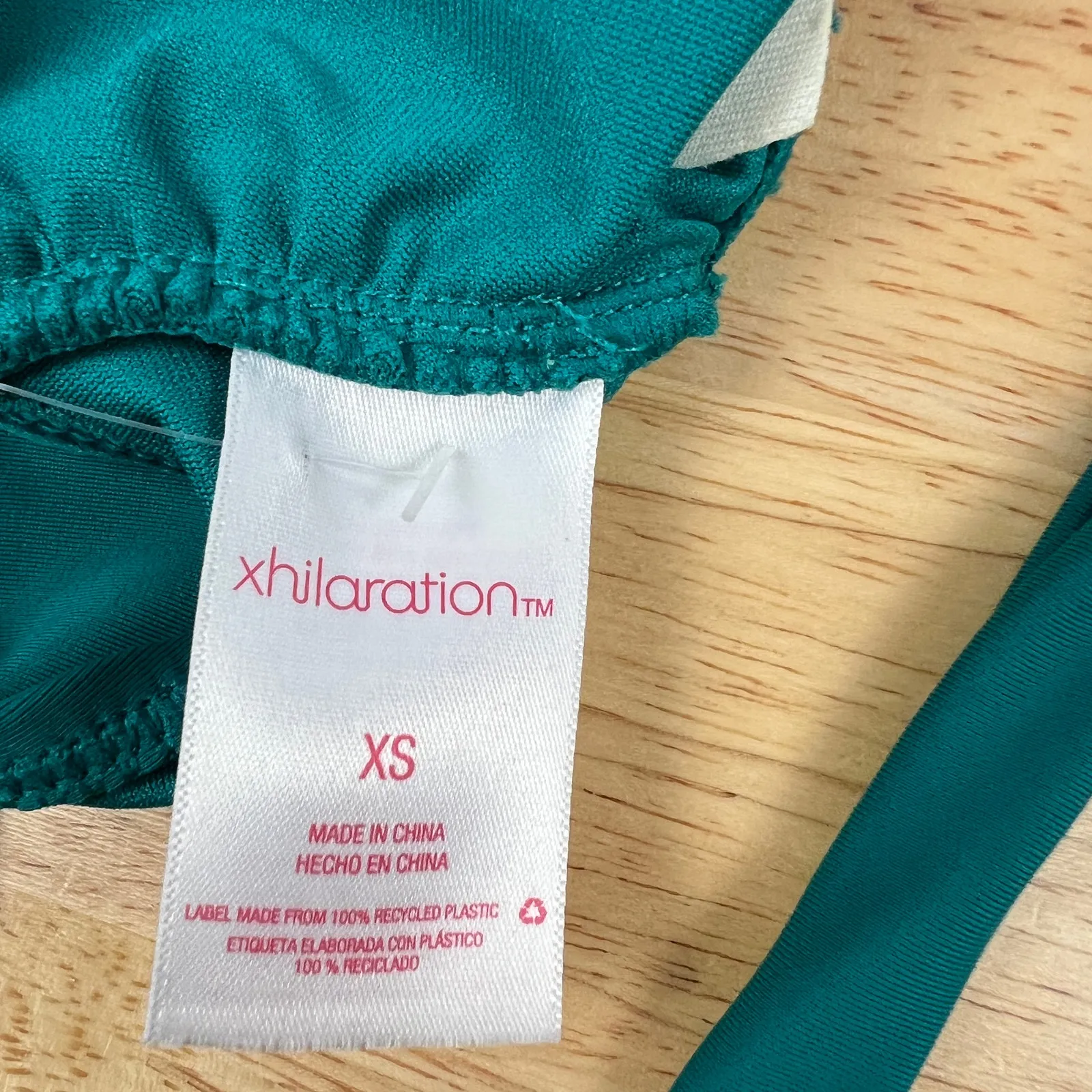 Xhilaration Juniors' Teal Green Wrap Front Bralette Bikini Top - Size XS - NWT - Image 2