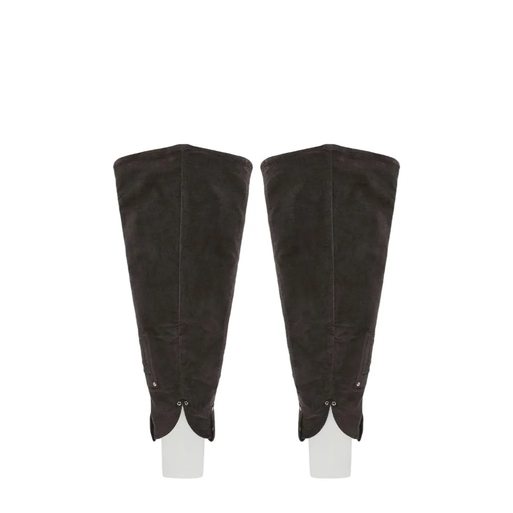 PRIVATE POLICY Corduroy Leg Warmers in Grey X - Image 3