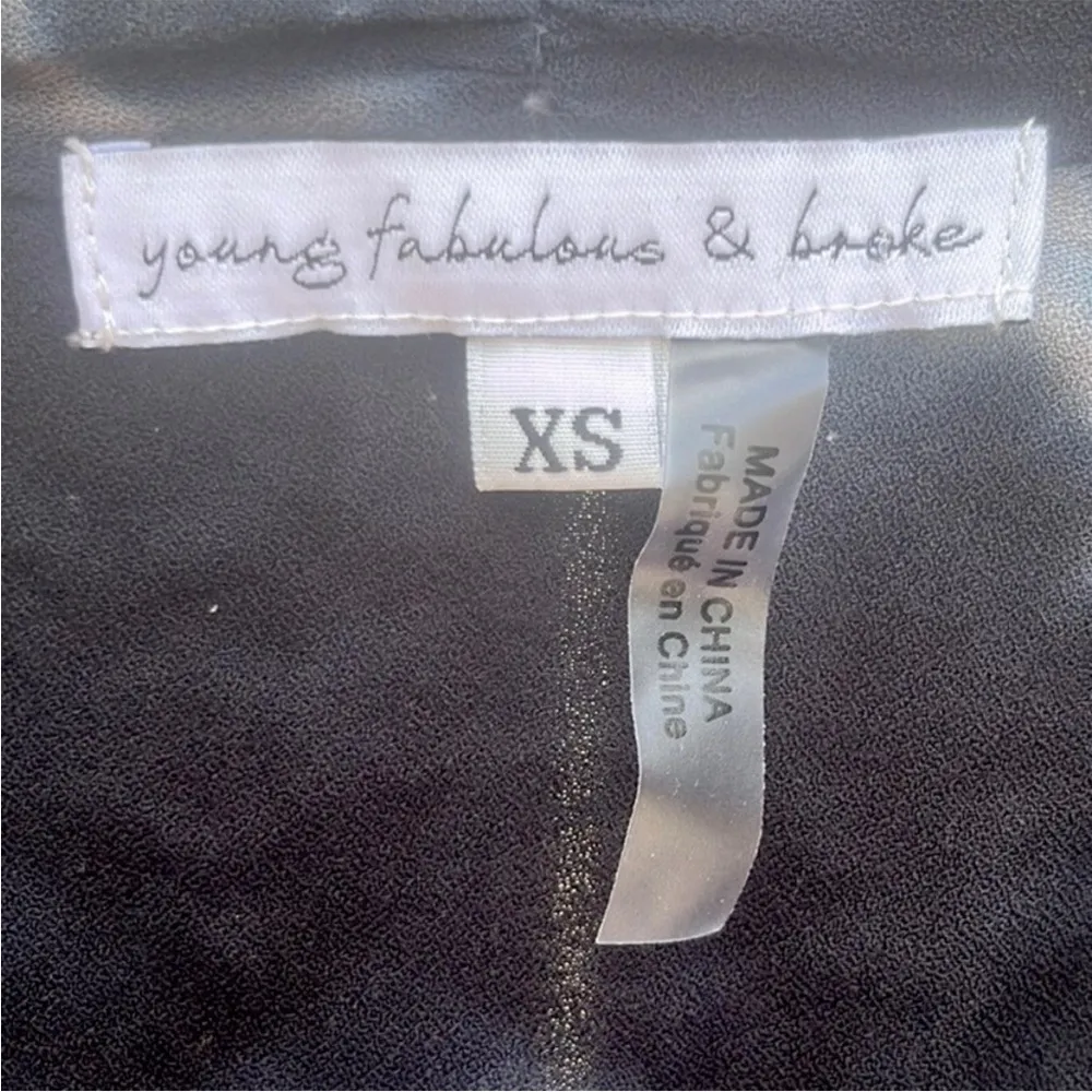 EUC Young Fabulous & Broke Carmen Tie Front Puff Sleeve Tie-Dye Top Oversized XS - Image 7