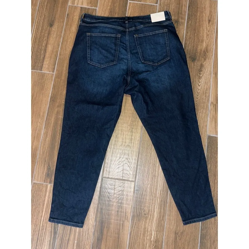 Everlane The Curvy High Rise Skinny Jeans in Dark Blue Wash 35 Womens denim pant - Image 8