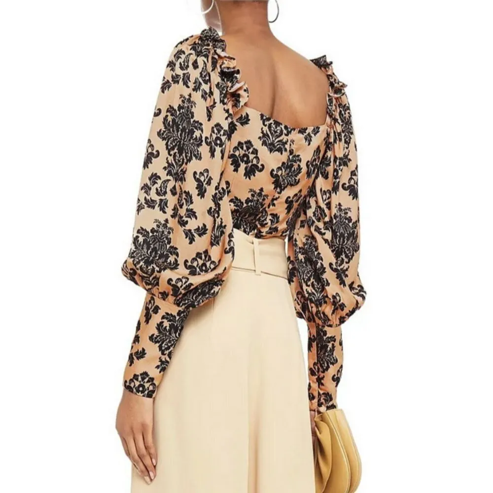 💕MOTHER OF PEARL💕 Sasha Ruched Printed Hammered - Image 2