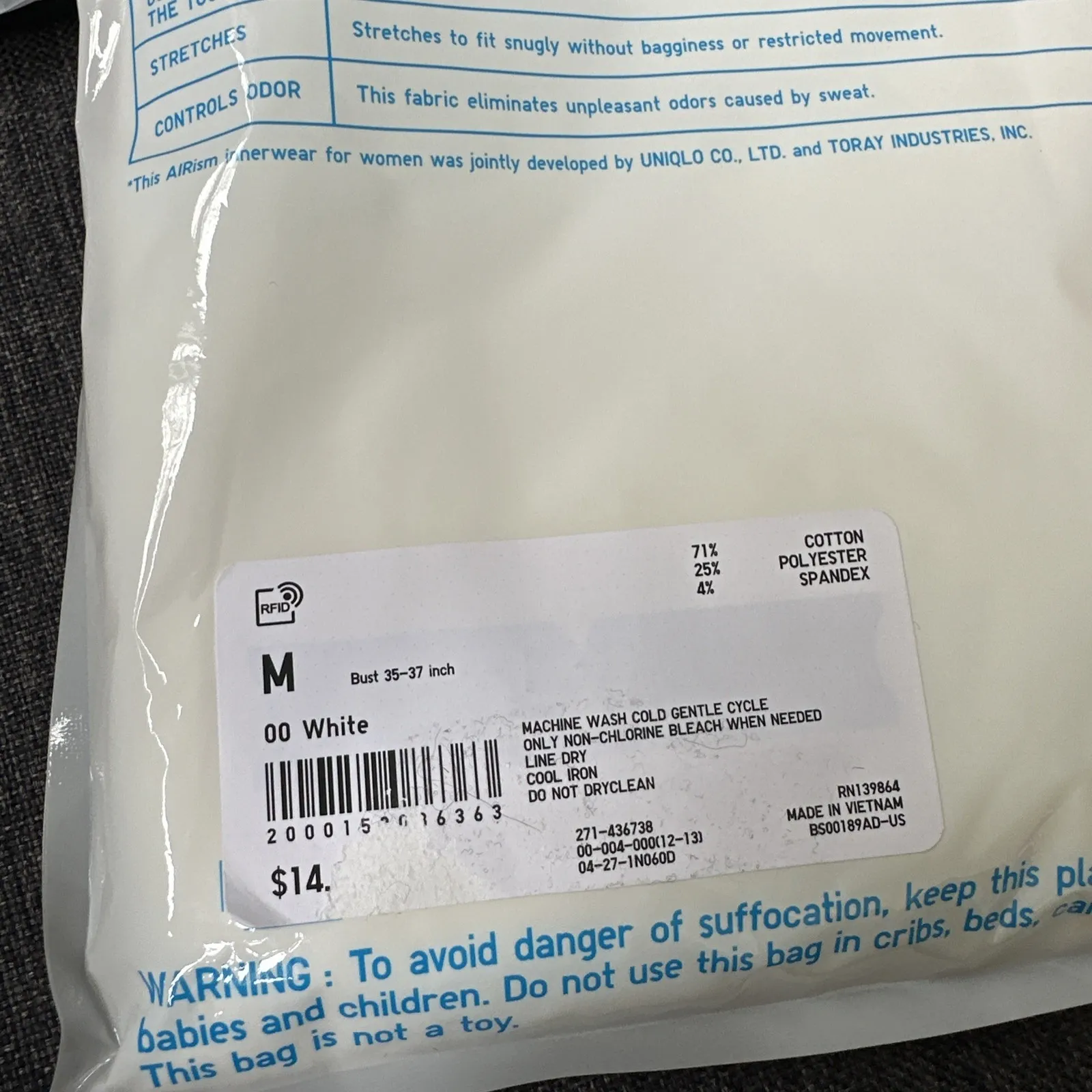 3 NEW Uniqlo AIRism Women Cotton Crew Neck Short Sleeve Tshirt SZ M BLACK WHITE - Image 12