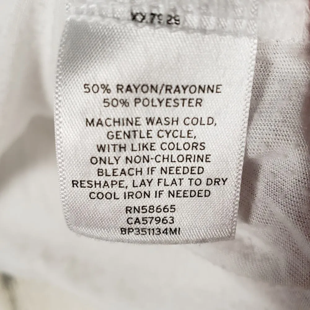 BP White Short Sleeve Scoop Neck Thin Lightweight T-Shirt Women's Size Small - Image 4