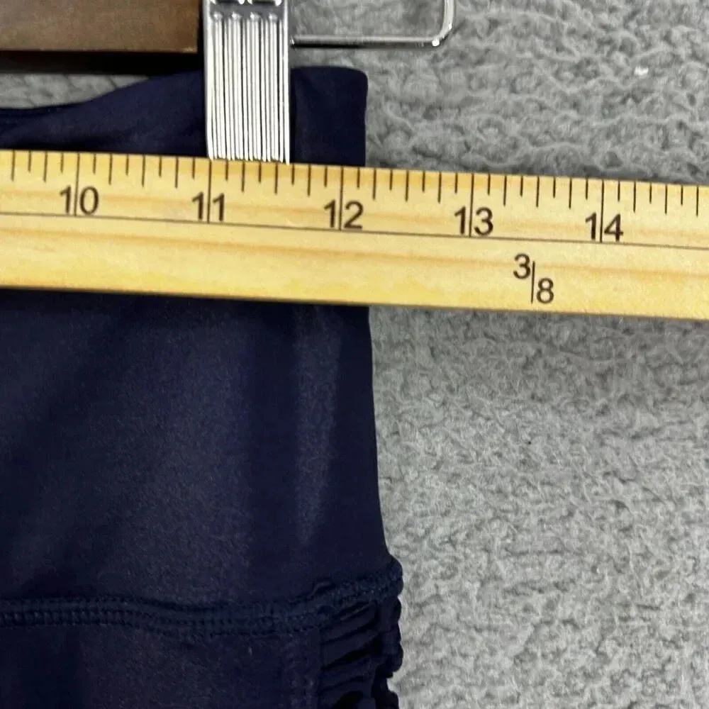 style reform leggings womens medium‎ blue irradescent crochet ruched cropped nwt - Image 3