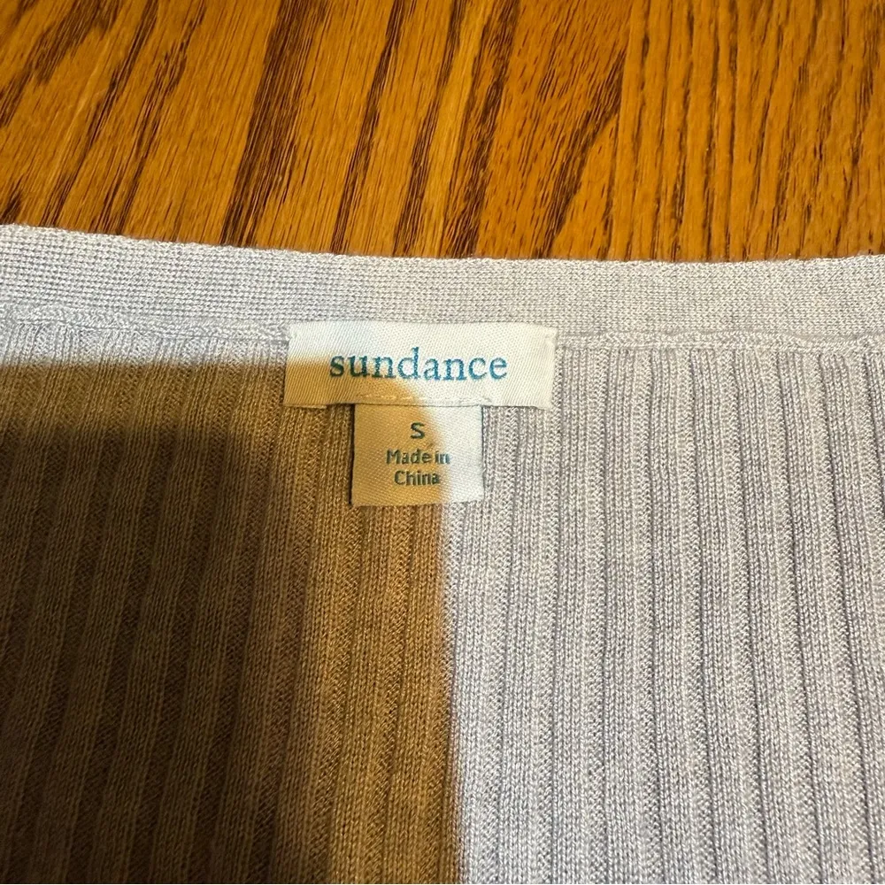 Sundance Size XS Light Gray Silk Wool Cashmere Sweater - Image 3
