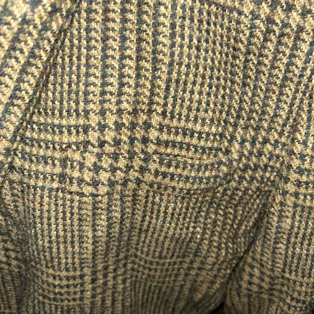 Lauren Ralph Lauren Equestrian Blazer Plaid Wool Logo Horse Buttons Vtg Size 12 - Image 8