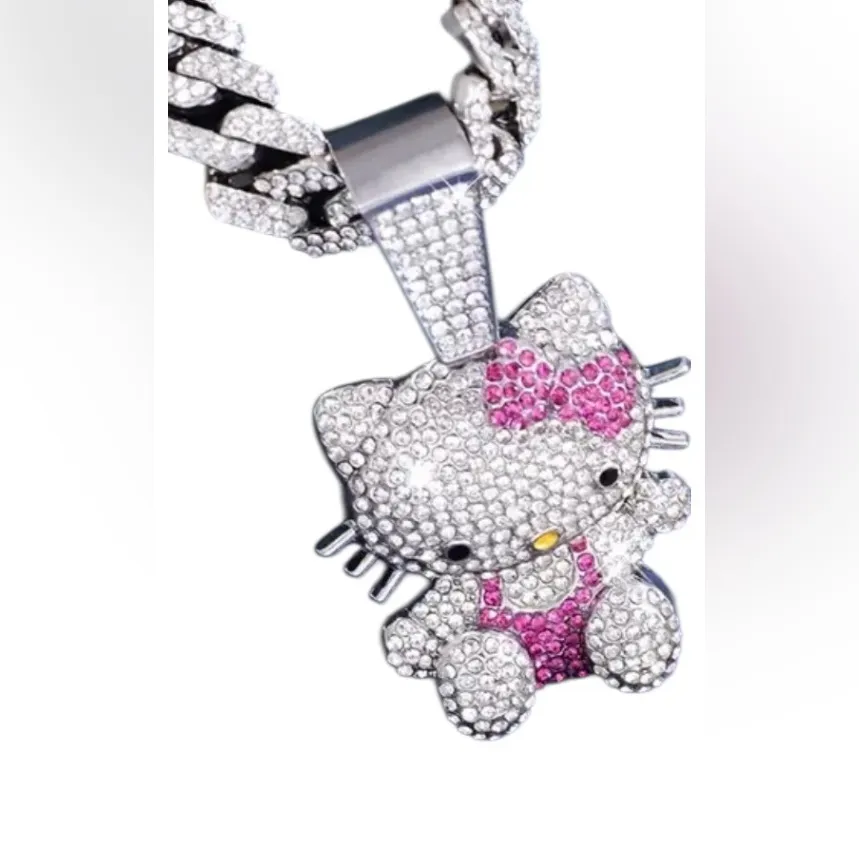 HELLO KITTY BLING NECKLACE WITH CHARM Silver - Image 2