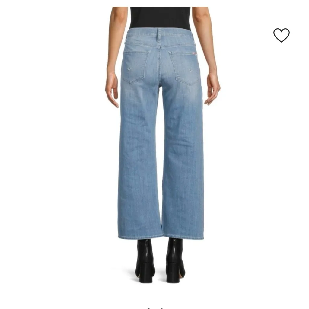 Hudson Rosalie High Rise Wide Leg Cropped Hem Jeans Size 31 - Image 2
