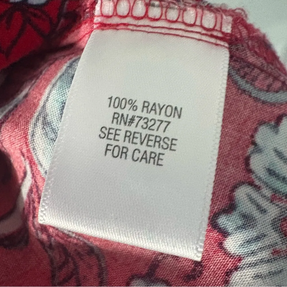 Croft & Barrow Red and Blue Sleeveless V-neck Sundress - Image 6