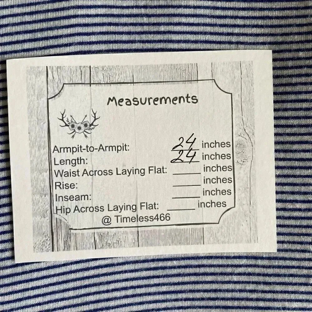 Zara TRF Stripes Blue White V-Neck Short Sleeves Women’s Blouse SZ S #1703 - Image 2