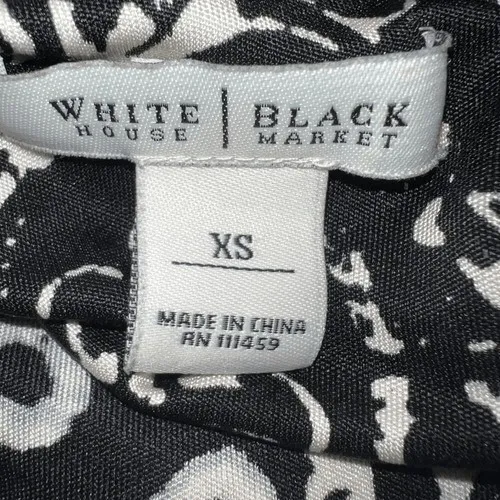 WHITE HOUSE BLACK MARKET Silk Tribal Beaded Neck Halter Top Shelf Bra EUC‎ XS - Image 8