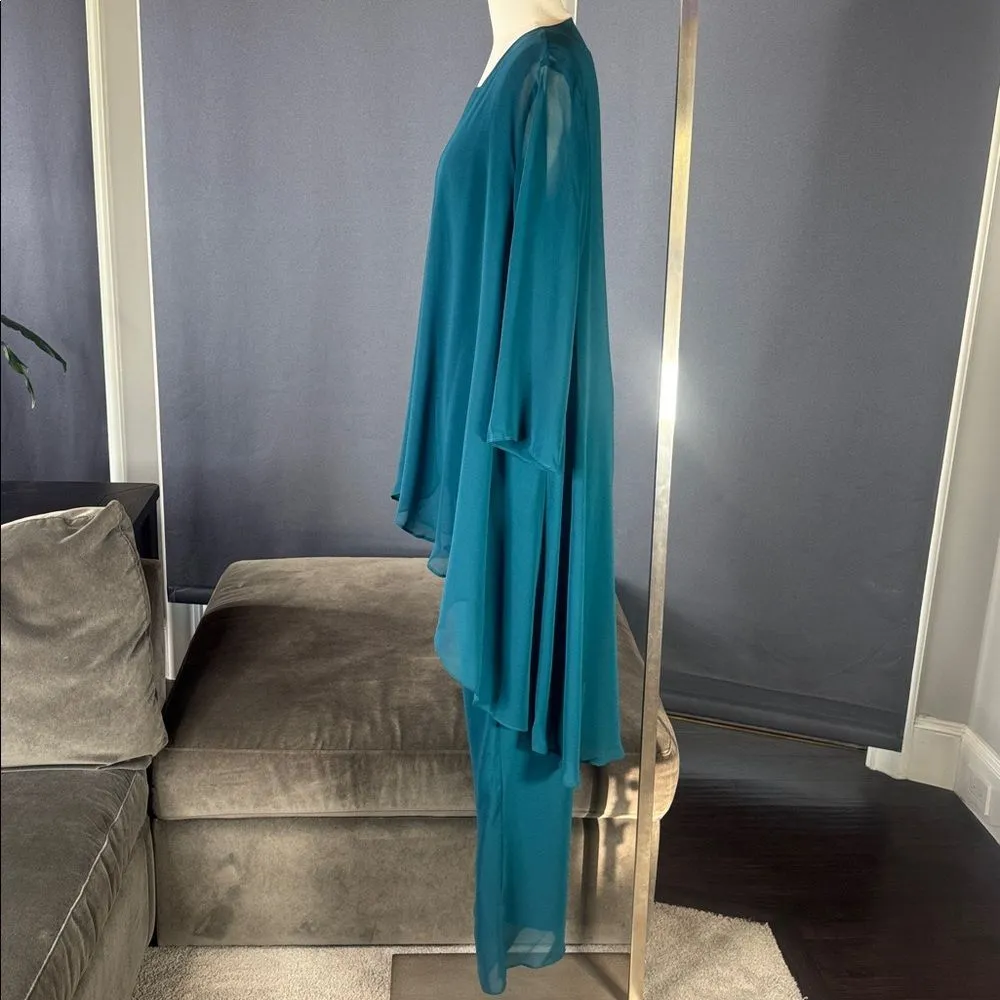 Women’s Chiffon 3 Piece Formal Pants Suit Mother of the Bride Size 14 NWT Blue - Image 4