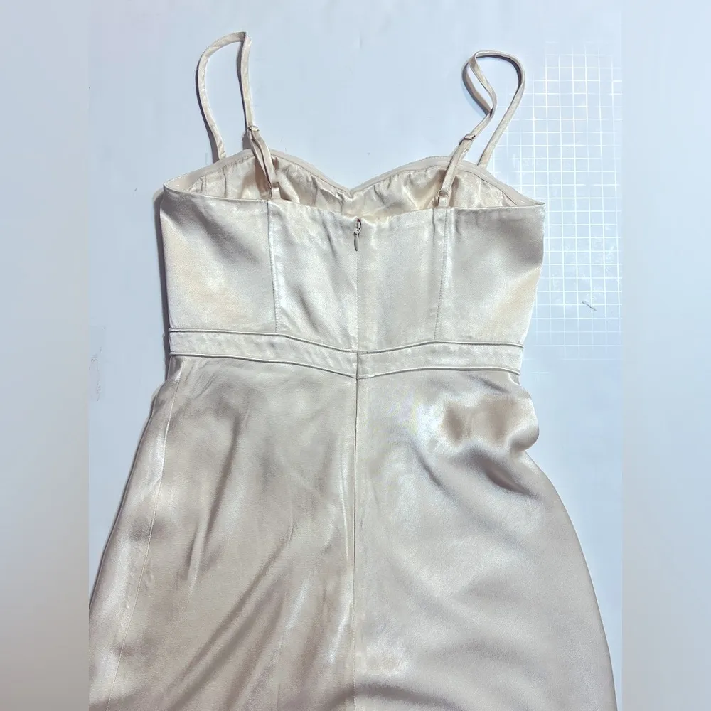 Shona Joy La Lune Bustier Mini Dress in Cream, size US 4. Altered to fix defect - Image 5