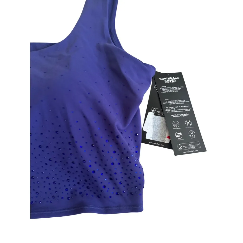 SKECHERS Shine Jeweled Purple Bra Size 2XL NEW NWT - Image 5