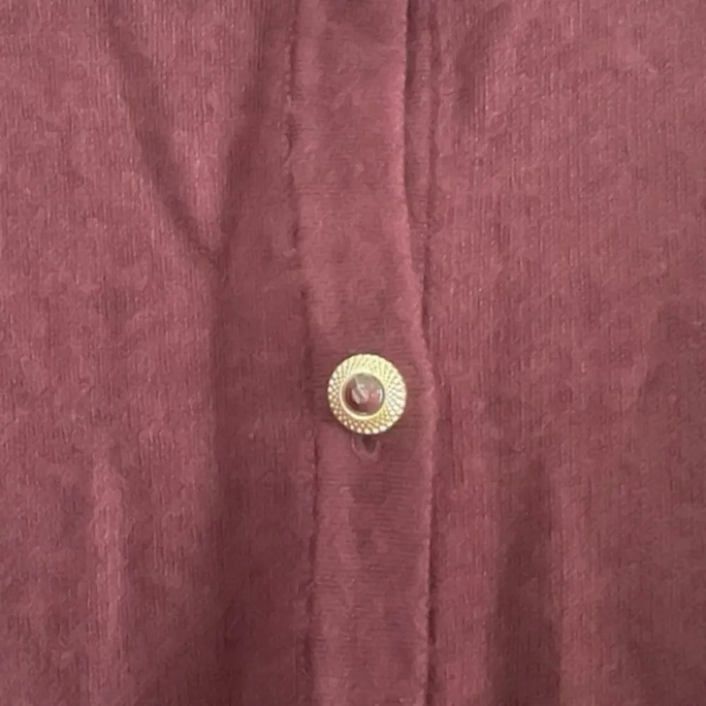 7th Avenue Purple Button-Up Cardigan Jewel-like Buttons Size M - Image 5