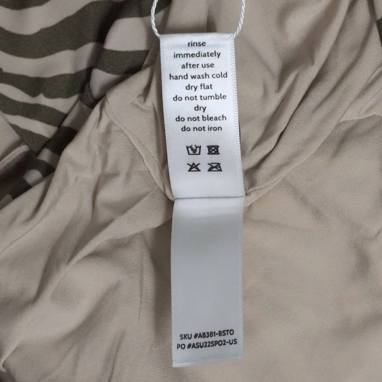 NWT Andie The Portofino Bottom Bias Stripe Olive Zebra Twisted High Waist Swim M - Image 8