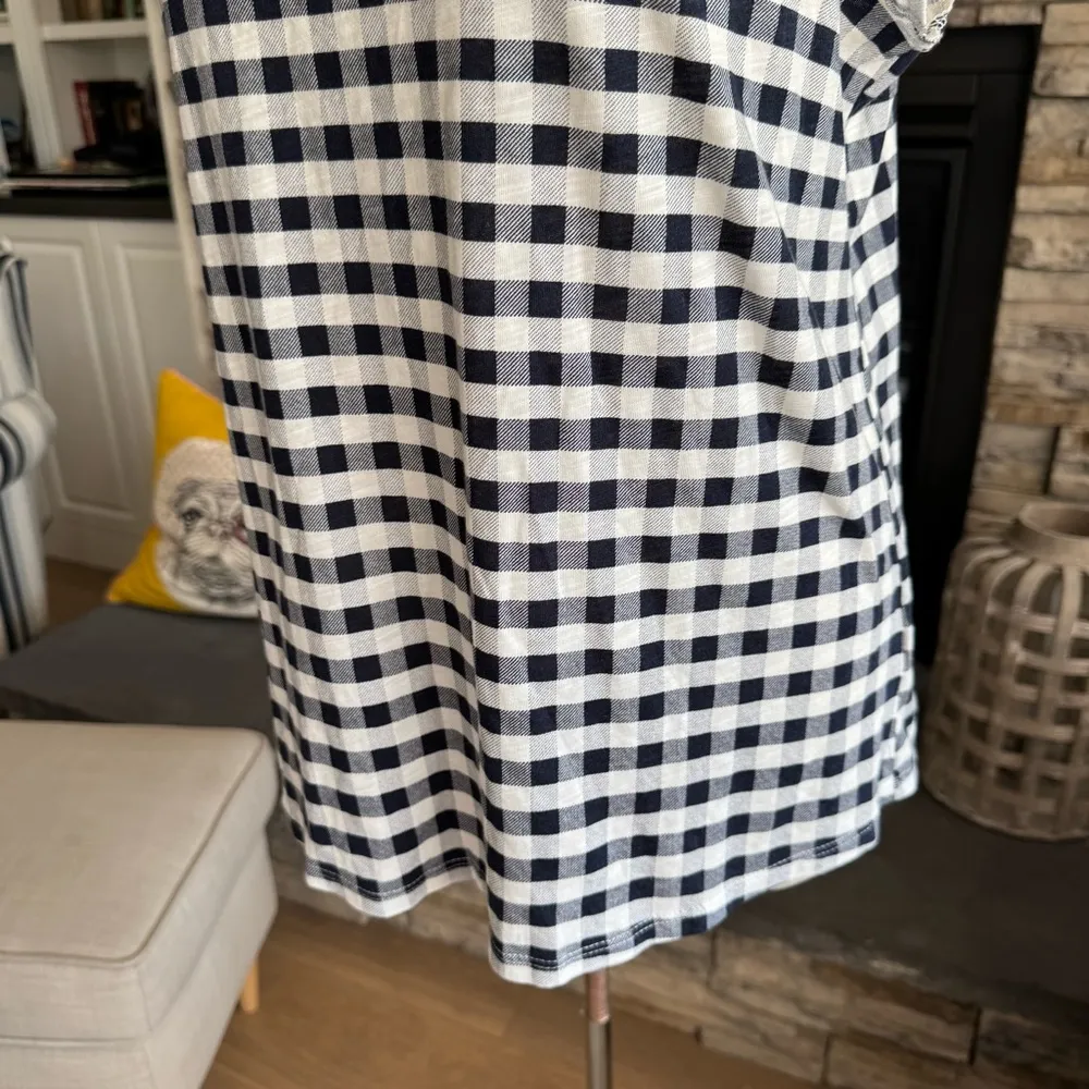 Maurices Black and White Checkered Short Sleeve Top - Image 3