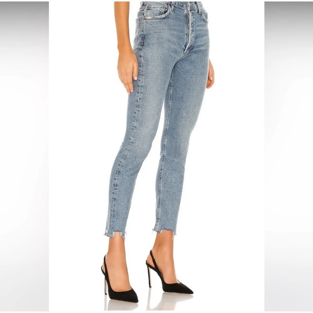 AGOLDE Jeans Womens 26 Blue Nico‎ High Rise Slim Straight Stretch Organic Denim - Image 2