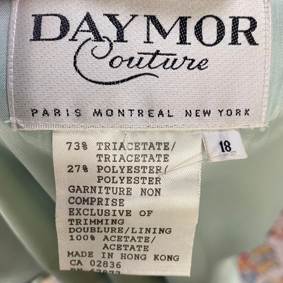 Vintage Daymor Couture Beaded Blazer Lady Jacket Single Button Pastel Mint 16 Green - Image 9