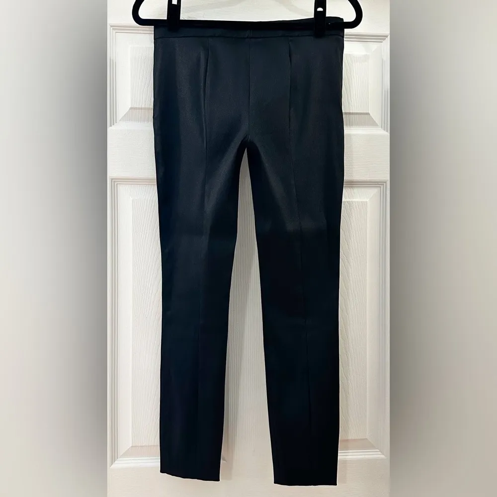 The Row Satin Stretch Slim Leg Ankle Pants Black Flat Front sz 2 - Image 7