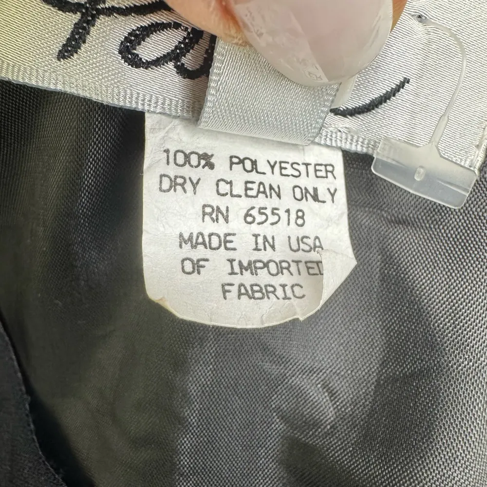 Patra Black Layered Classy Evening Dress 8 Patra Stenay Vintage. #370 - Image 10