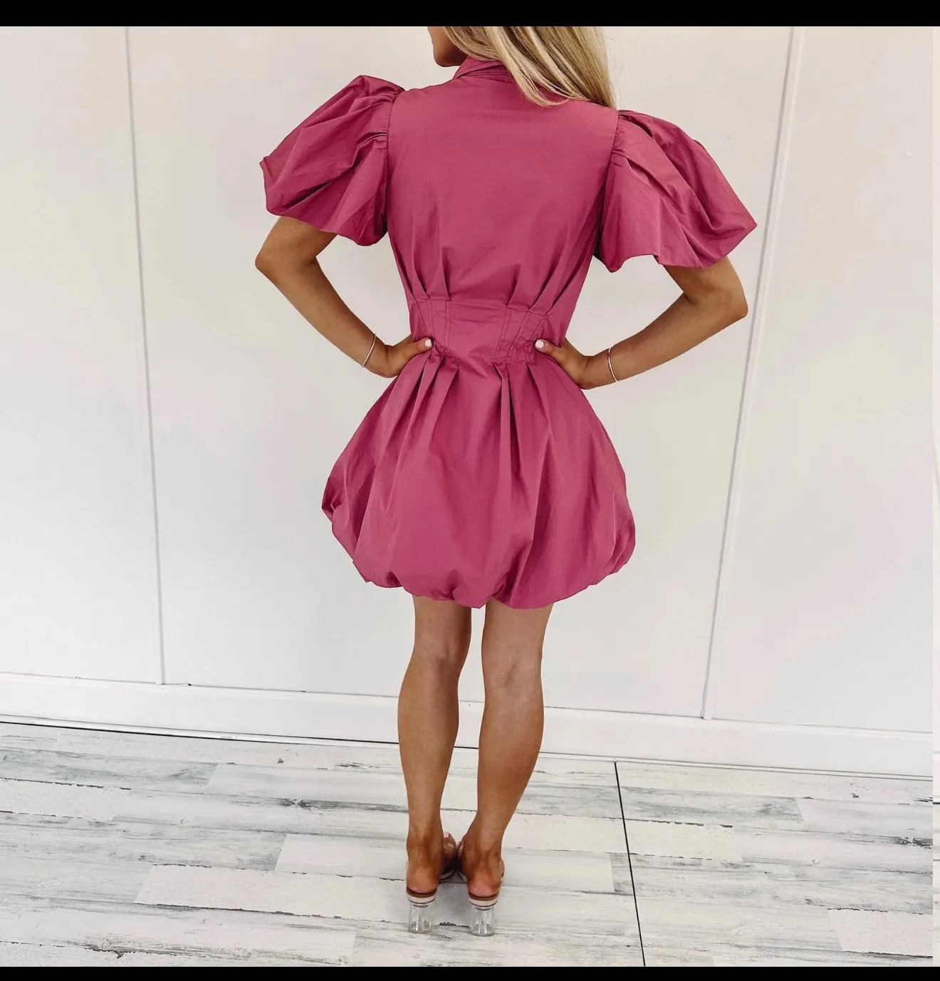 Pink Bubble Dress Size L - Image 3