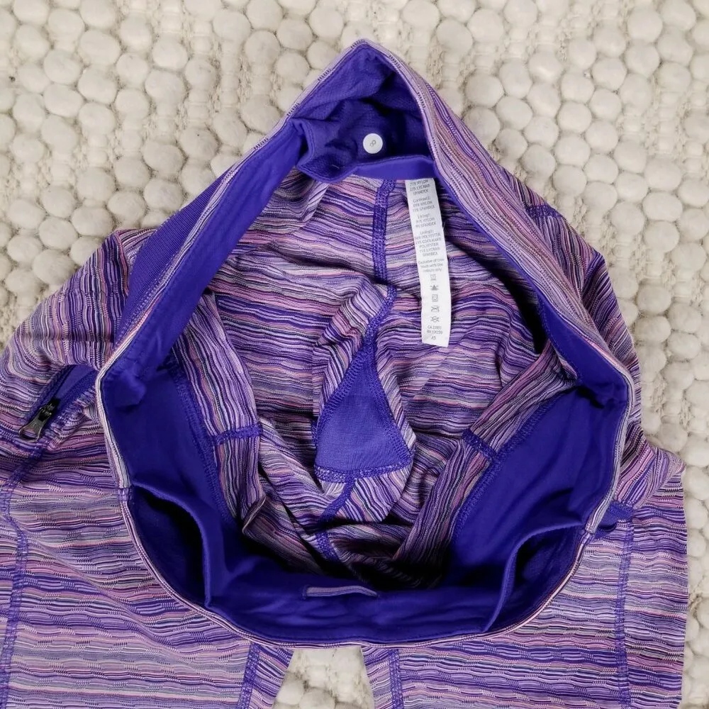 Lululemon Inspire Tight II Mesh Space Dye Twist Iris Flower Pink Shell Sz 8 - Image 5
