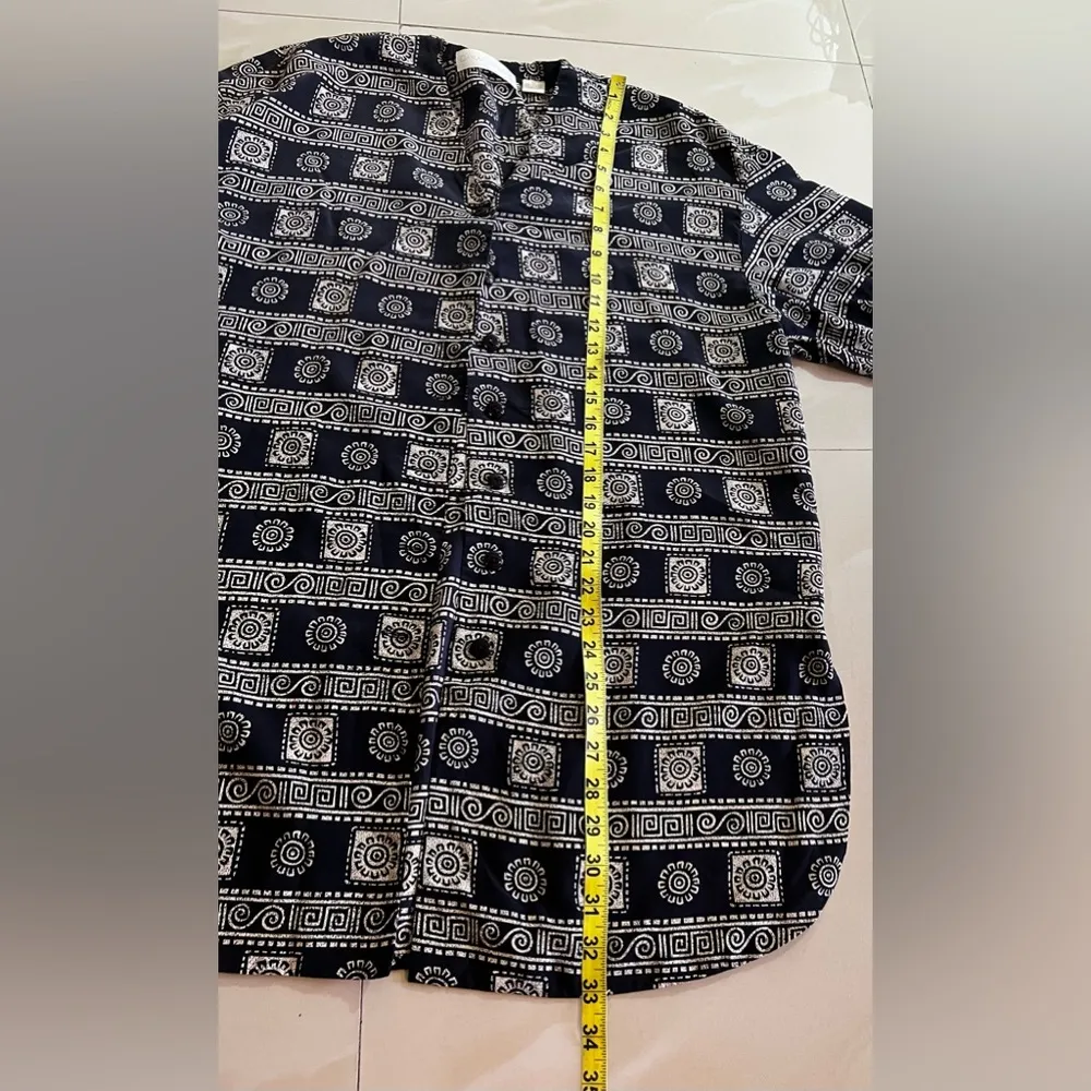 Dana Buchman 100% silk multicolored tunic top Stamped Lightweight blouse Size 12 - Image 5