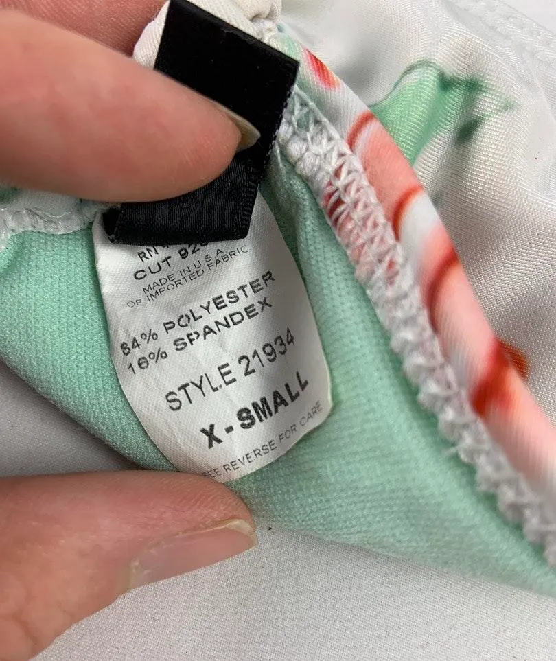 XS  white rose red floral string bikini - Image 5