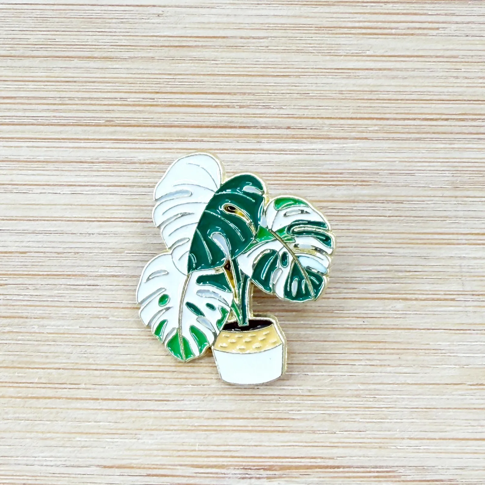 Potted Plant Enamel Pin, Cute Houseplant Pin Badge, Plant Gift Green - Image 2