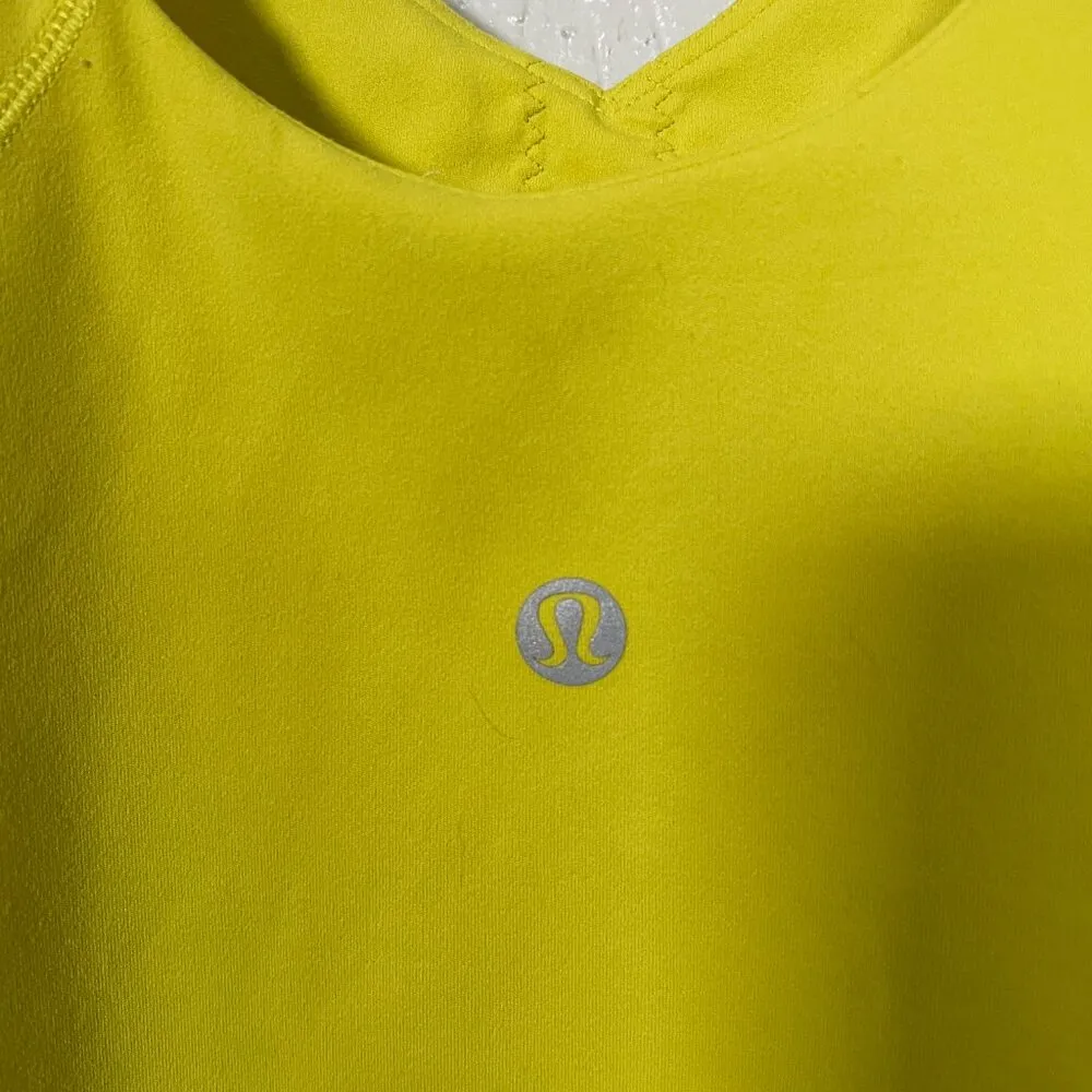 Lululemon Women 10 Yellow Serpentin Align Tank Top Built in Bra Stretch Nulu - Image 7