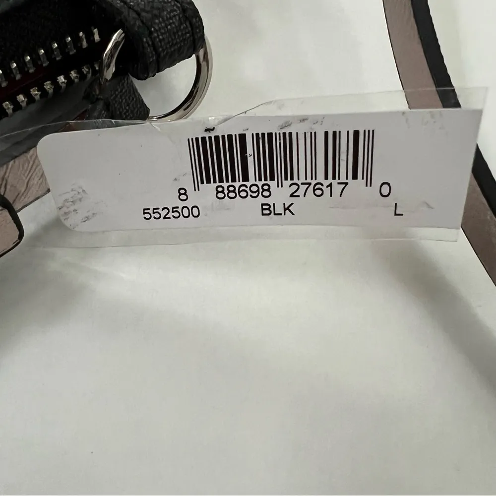 Belt Bag Black with Red Interior Open Top - Image 11