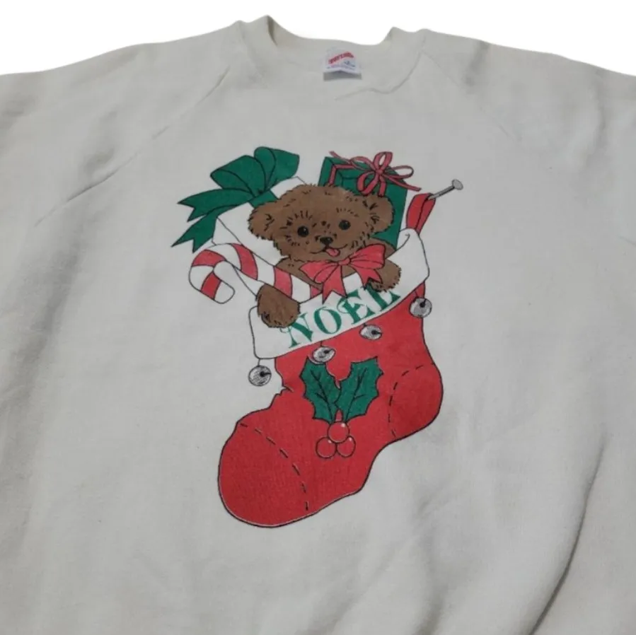 Jerzees 90's Vintage  Sweatshirt Size Small Vintage Christmas Sweatshirt Graphic Print Sweatshirt - Image 3