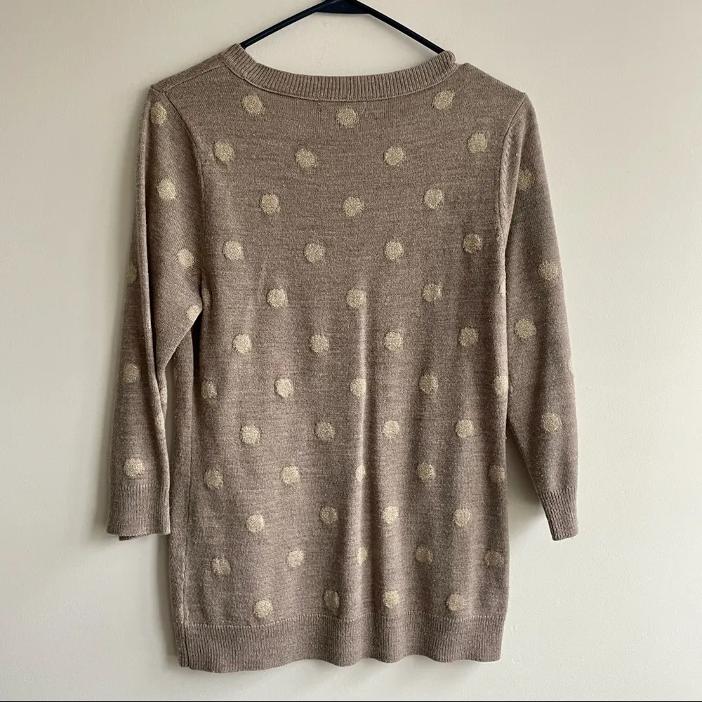 ⭐️ Polka Dot 3/4 Sleeve Sweater Size Small - Image 4