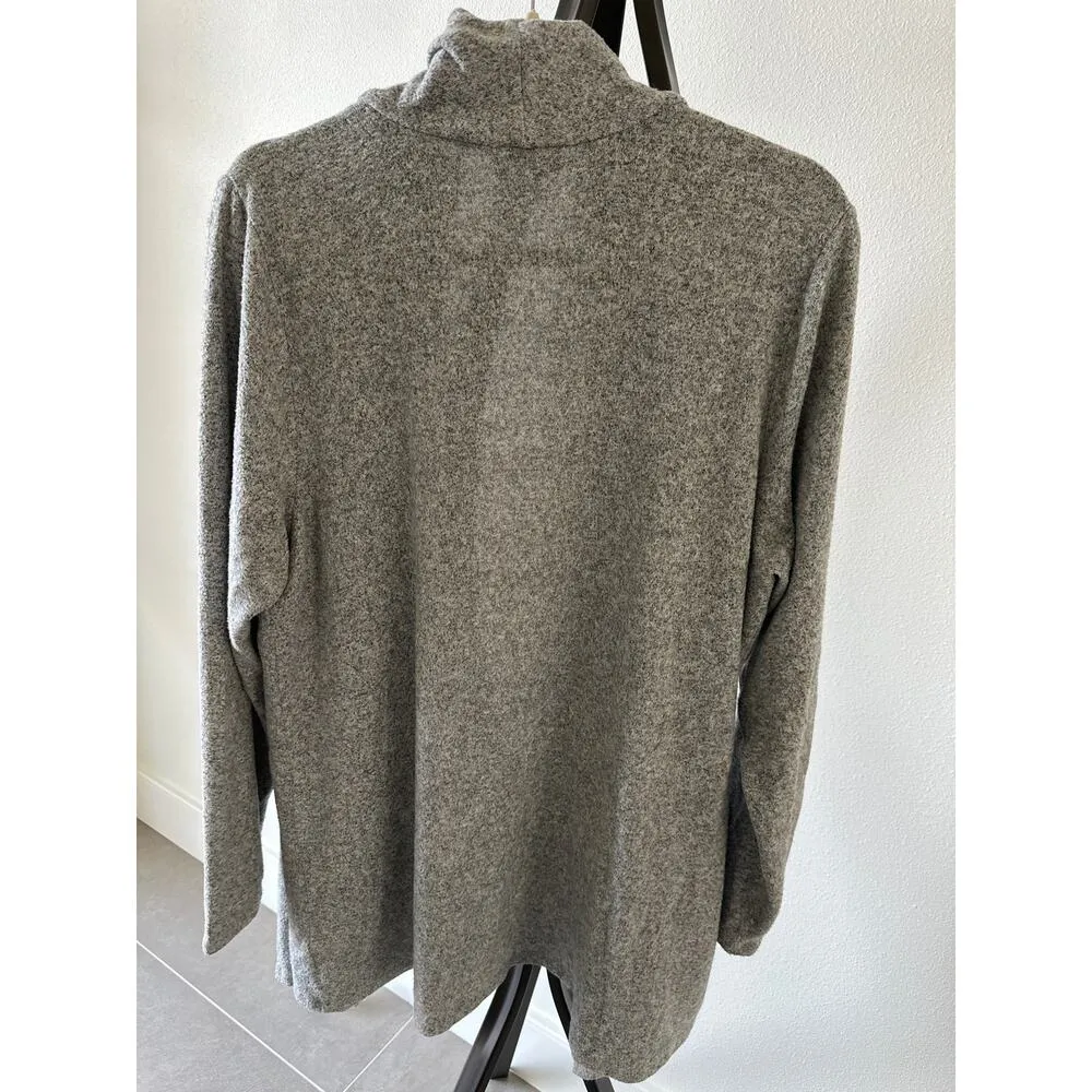Plus Size 1x Heather Gray Waterfall Sweater Cameo Appearance Business Casual - Image 6
