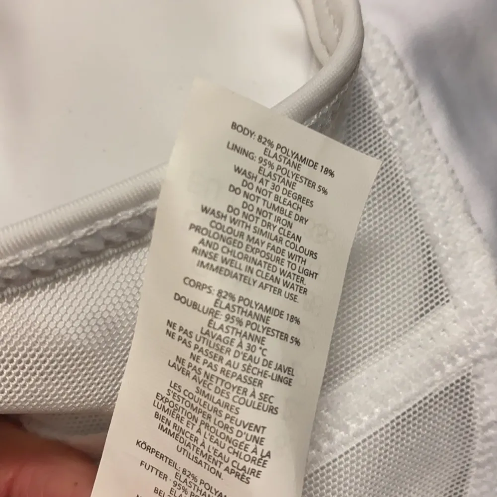 Nasty Gal Swimsuit White High Neck Mesh Panel High Leg One Piece Sexy 8 New - Image 6