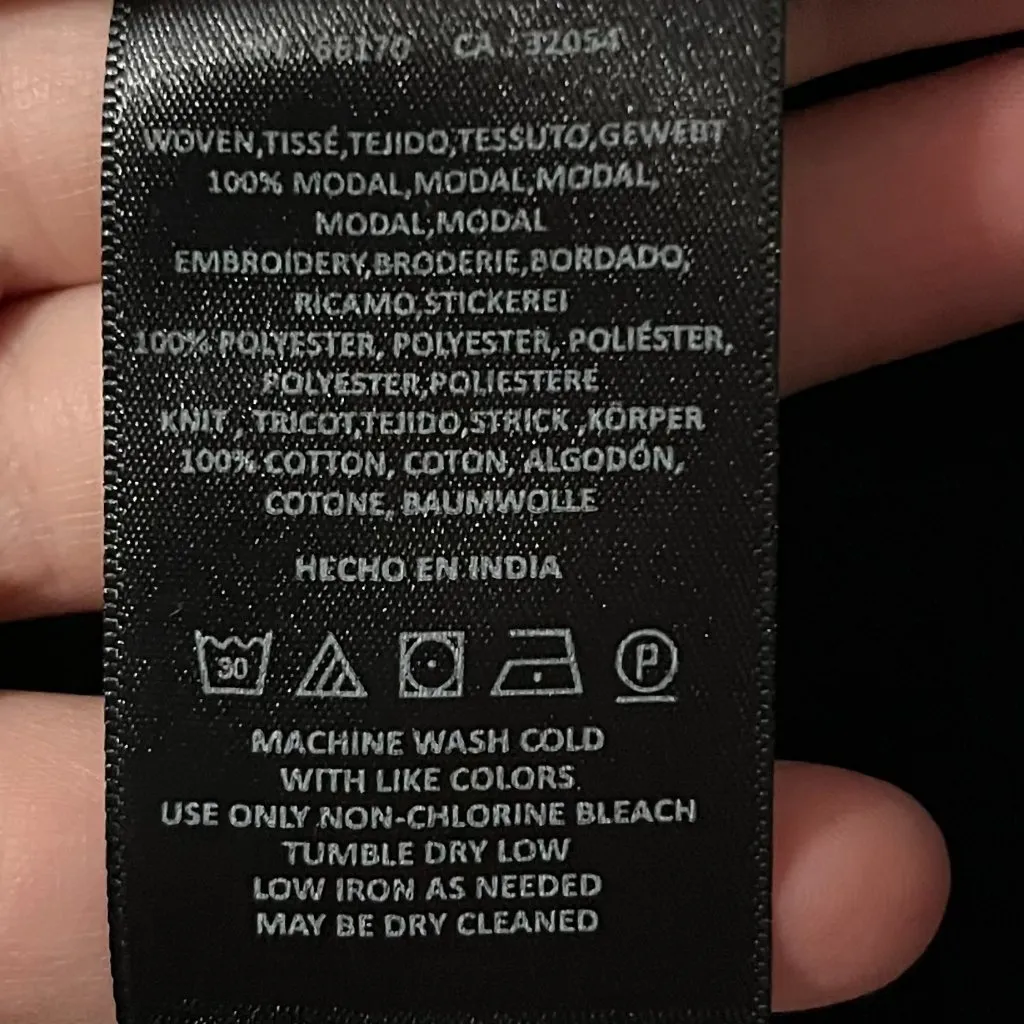 Akemi + Kin anthropologie brand sheer black dark floral racerback tank size XS - Image 9