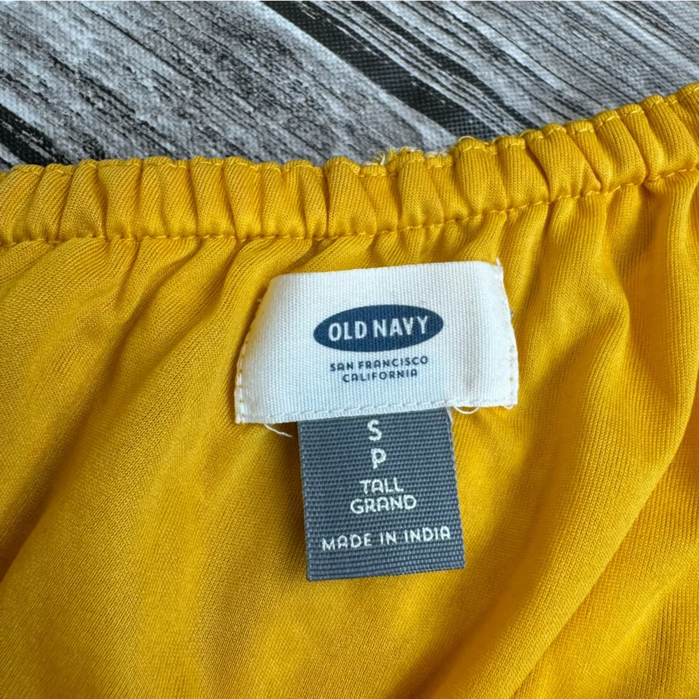 Old Navy Women's One Shoulder Floral Dress S SM Small ST TALL Yellow White Loose - Image 7