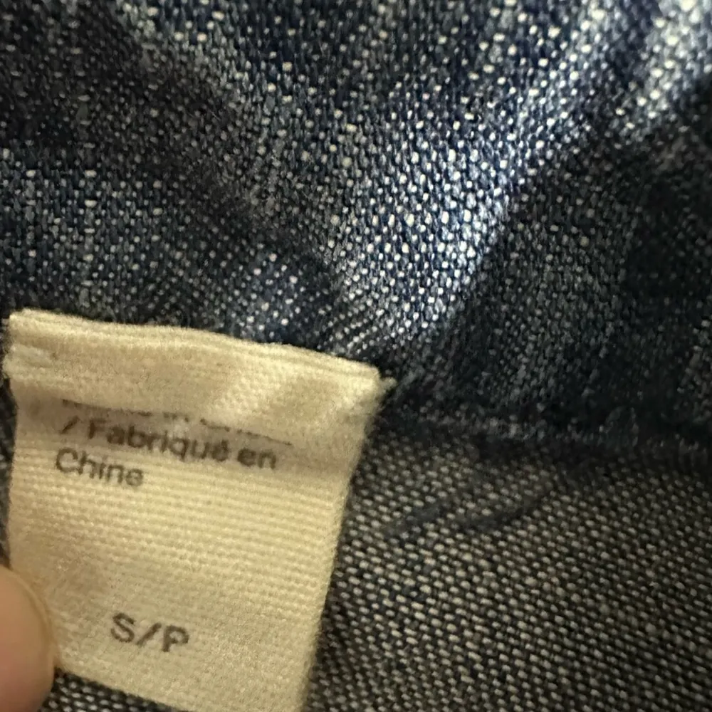 Eileen Fisher Blue Chambray Denim Asymmetrical Long Sleeve Shirt - Image 11