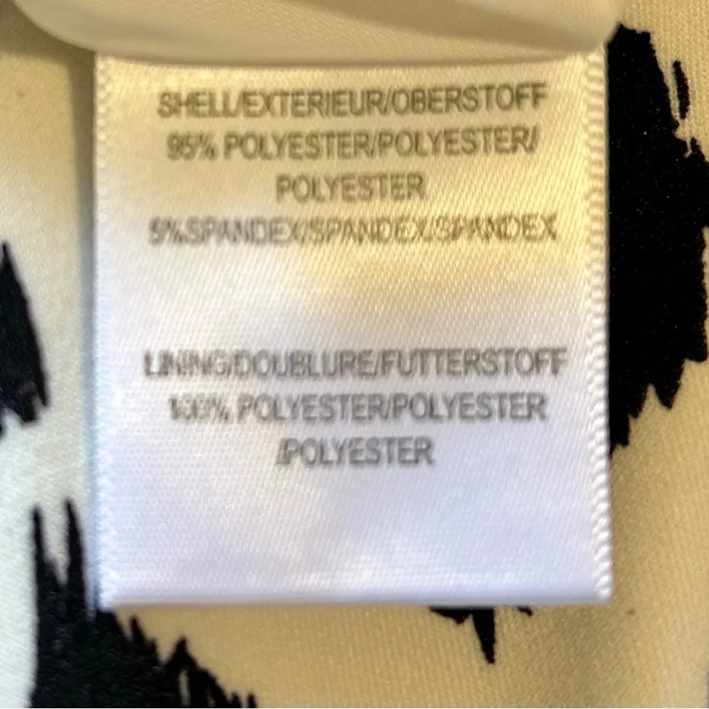 BELLE BADGLEY MISCHKA Ikat Studded Sheath Black/Ivory Maxi Dress Sz 2 - Image 9