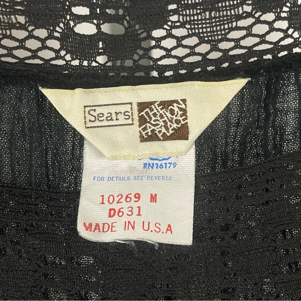 Vintage Sears Large 70's Muslin Lace Cottagecore Tiered Ruffle Maxi Dress Boho Black - Image 5