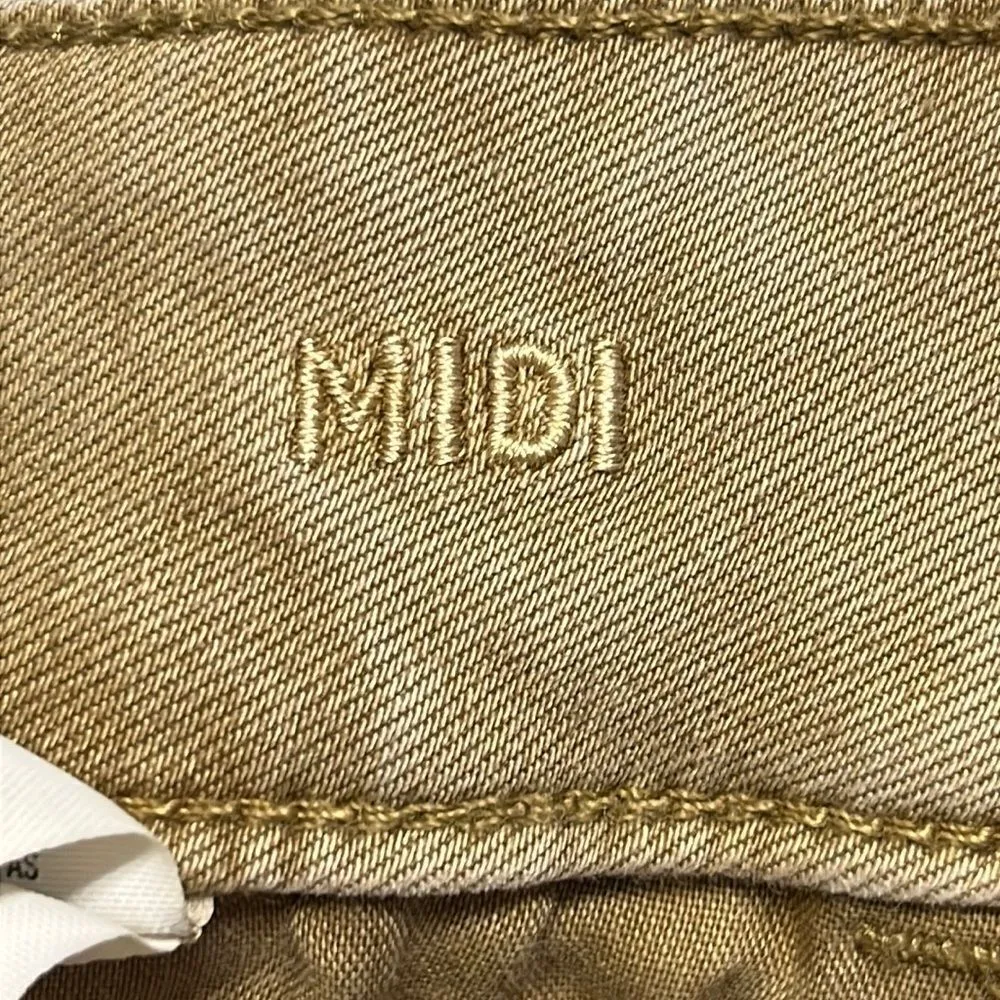 American Eagle Women’s Heather Taupe Super Stretch MIDI Twill Shorts- Size 10 - Image 11