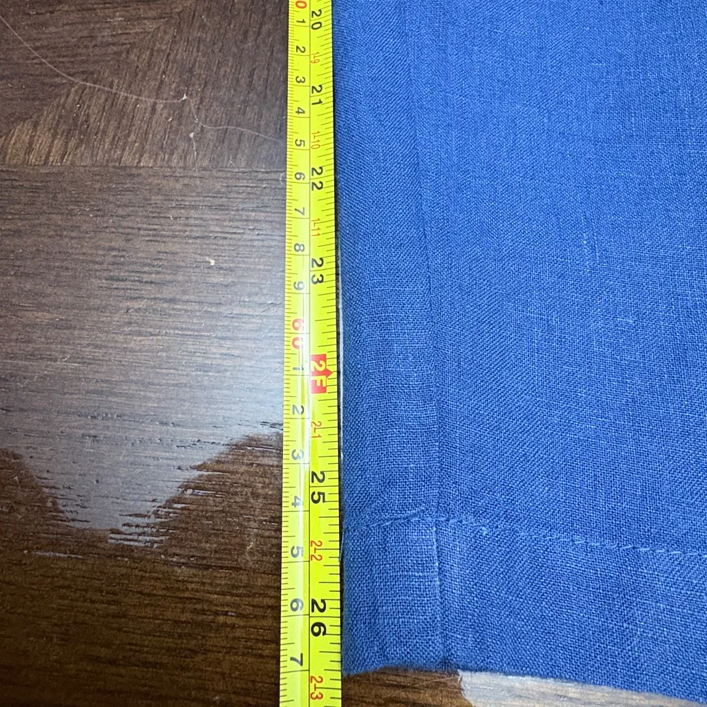 Jones New York Women's Wide linen Leg Pants in Blue - Image 6