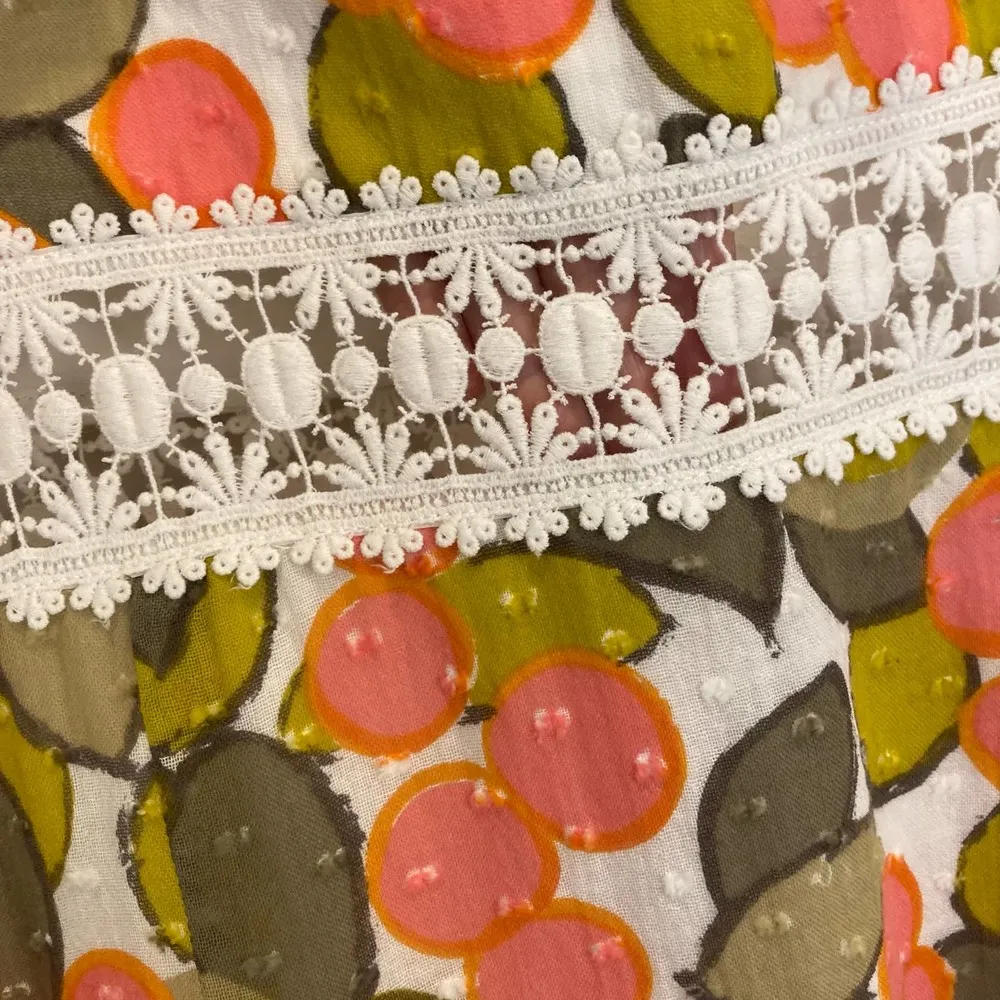 Milly Floral Swiss Dot Fit & Flare Dress Size 6 - Image 10